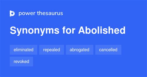 abolished synonym